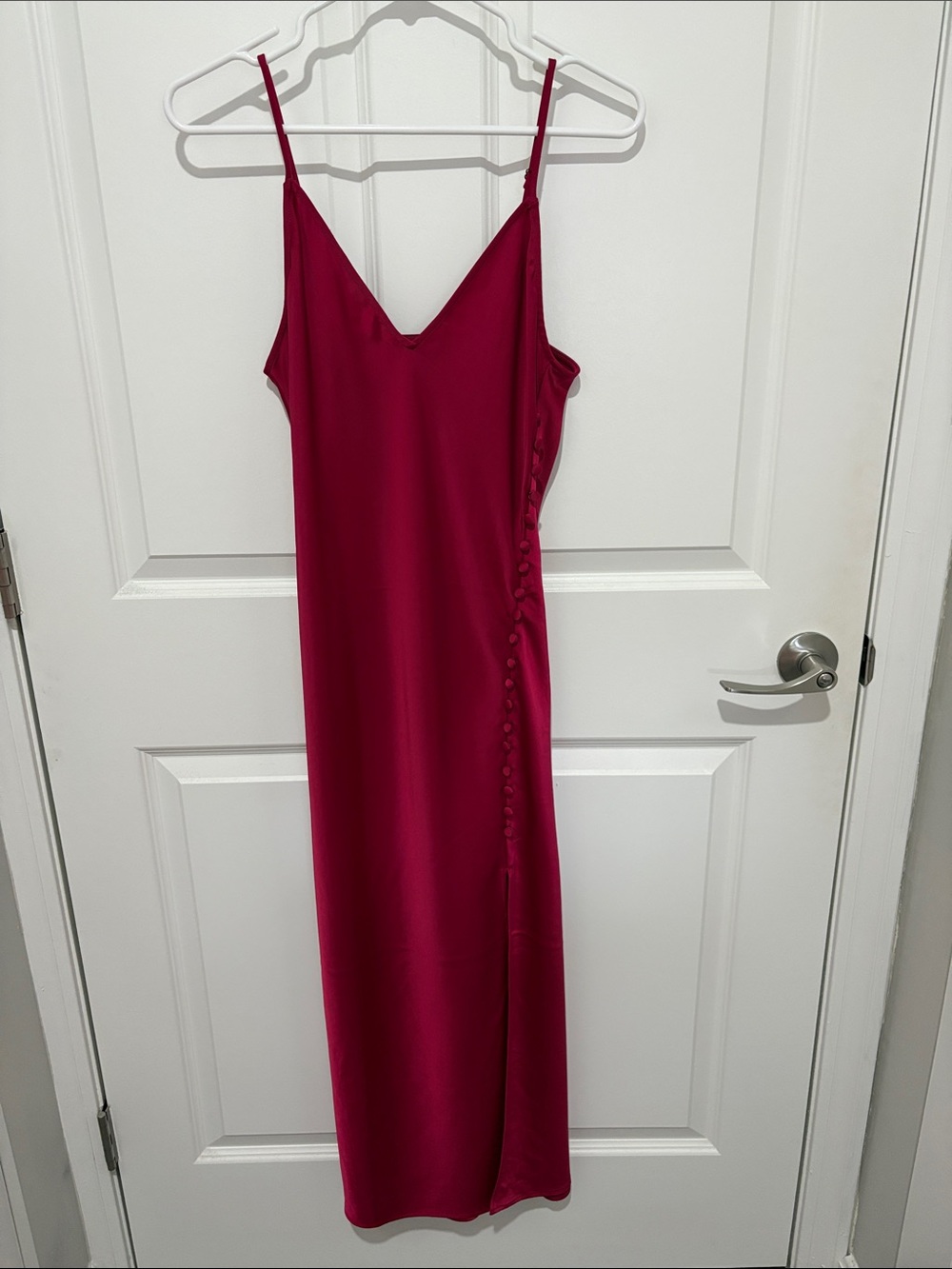 Banana Republic Fuchsia Slip Midi Dress